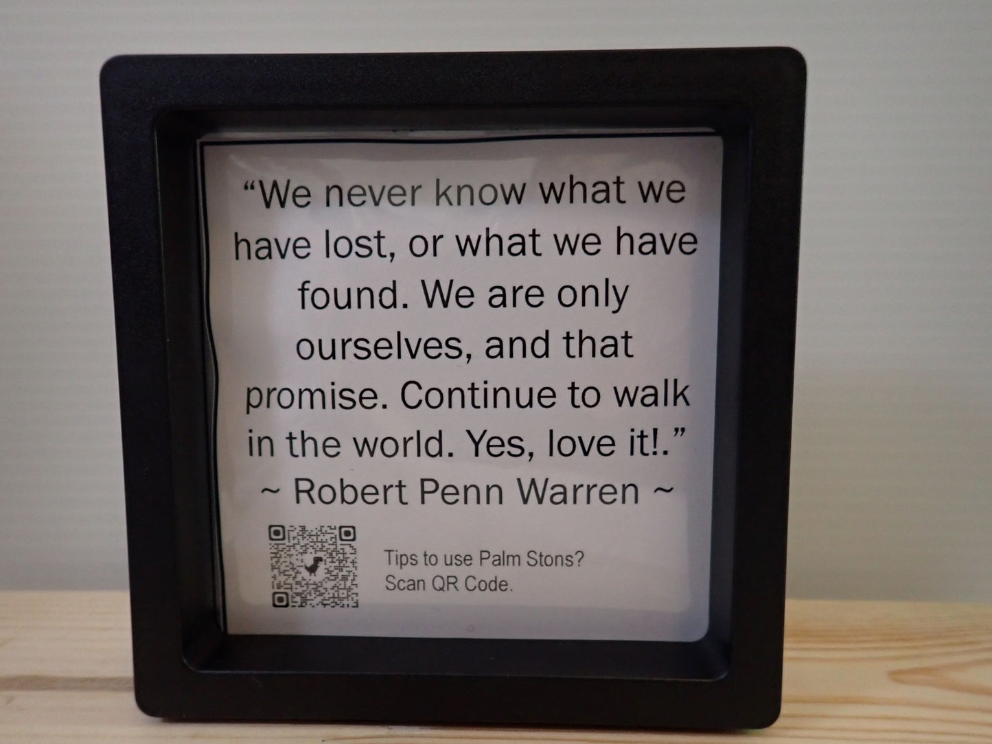 Red Jasper Palm Stone - Robert Penn Warren quote card