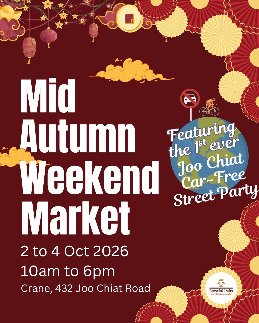 Senseful Crafts at Crane, for the Mid Autumn Weekend Market (2-4 Oct 2026)