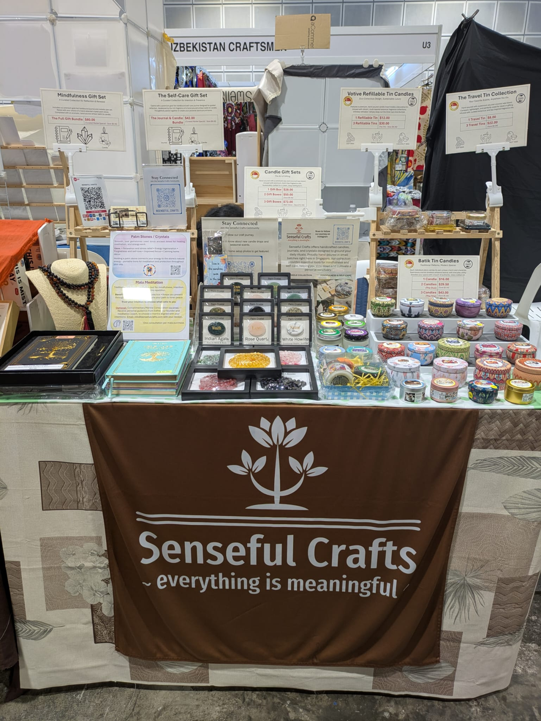 Senseful Crafts booth at Asia Art & Craft Fair 2026, Suntec City Halls 401 & 402