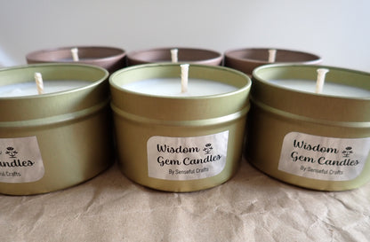 "Wisdom Gem" Candle - Coconut (Rose Gold Tin)