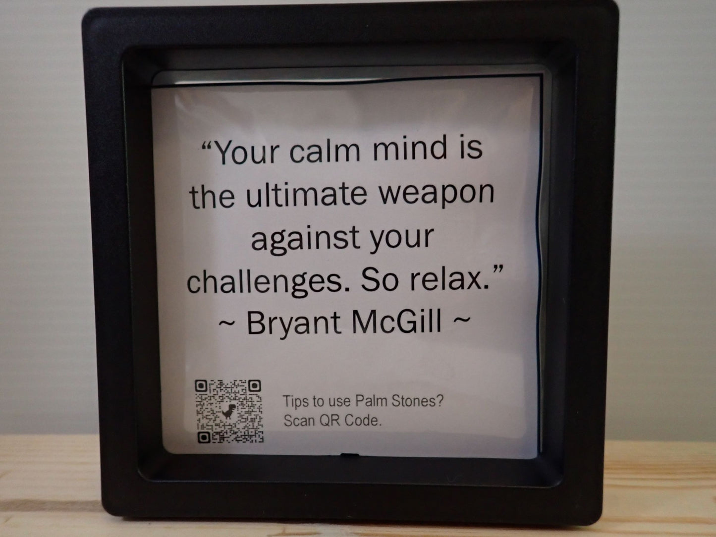 Amethyst Palm Stone - Bryant McGill quote card