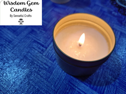 "Wisdom Gem" Candle - Coconut (Rose Gold Tin)