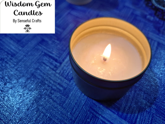 "Wisdom Gem" Candle - Blend Rapeseed & Coconut (Black Tin)