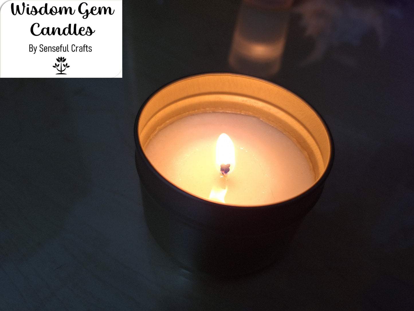 "Wisdom Gem" Candle - Coconut (Rose Gold Tin)