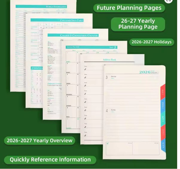 Planner (Flowery Cover): 2026 January till December