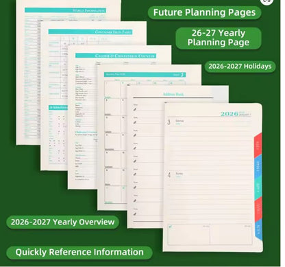 Planner (Flowery Cover): 2026 January till December