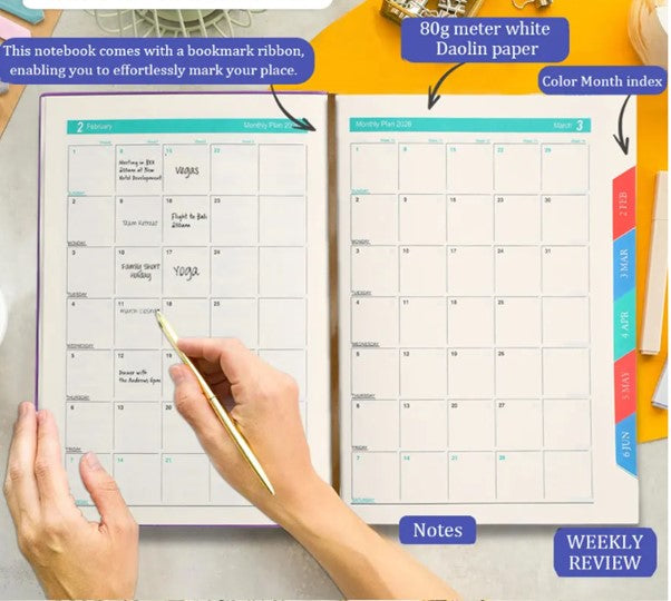 Planner (Flowery Cover): 2026 January till December