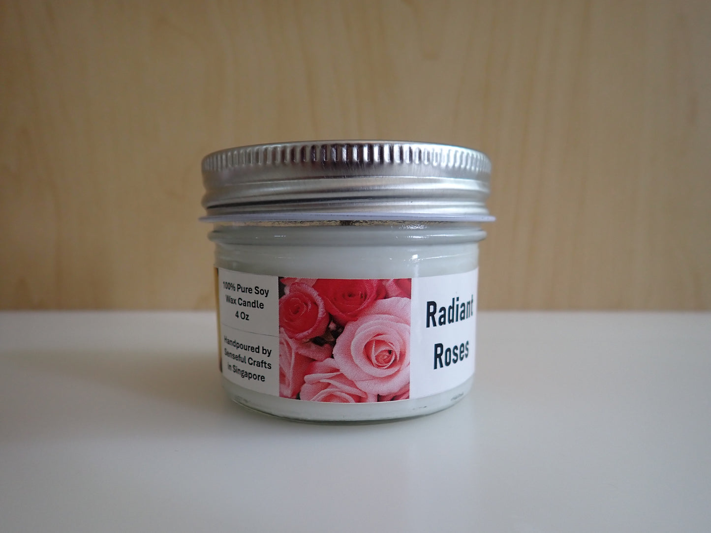 Candles in Glass Jars - Radiant Roses