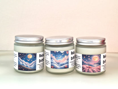 Candles in Glass Jars - Relax & Drift Off