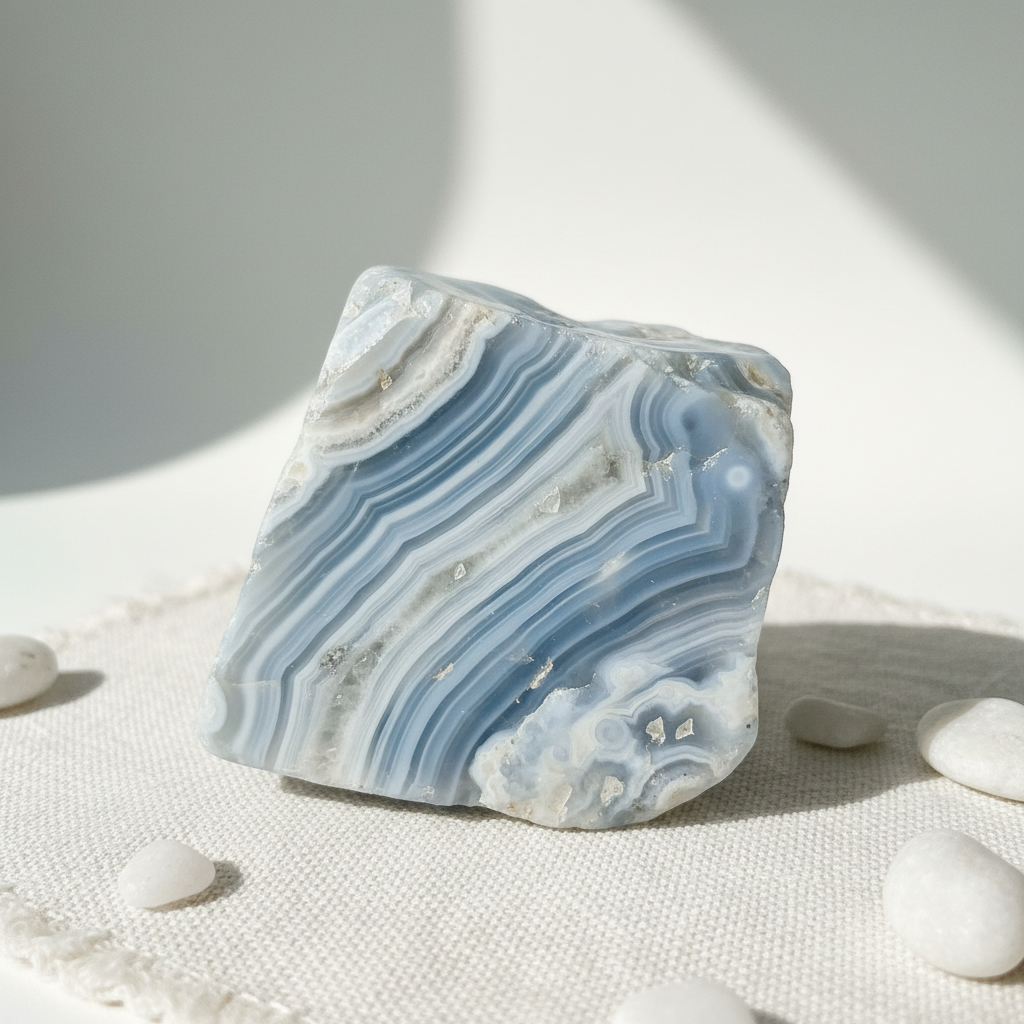 Blue Lace Agate Rough Stone