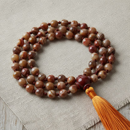 indian style agate mala
