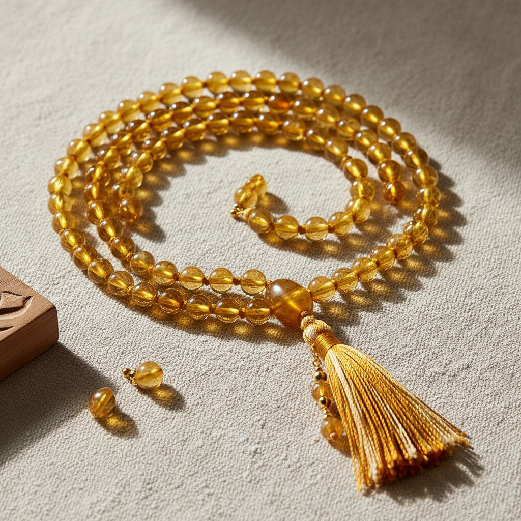 indian style citrine mala
