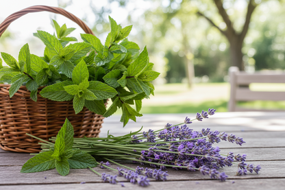lavender and mint