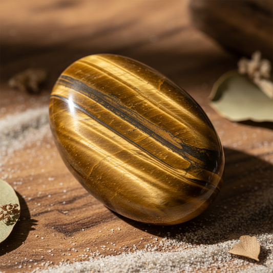 tiger eye palm stone